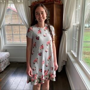 J For Justify Floral T-shirt Dress, Size S